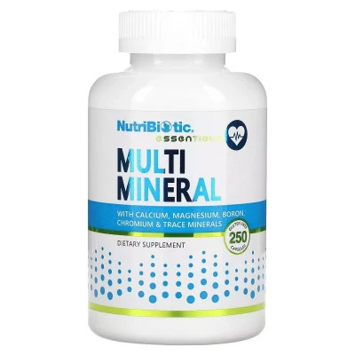 Вітамінно-мінеральний комплекс NutriBiotic Мультимінерали, Essentials, Multi Mineral, 250 капсул (NBC-00641)