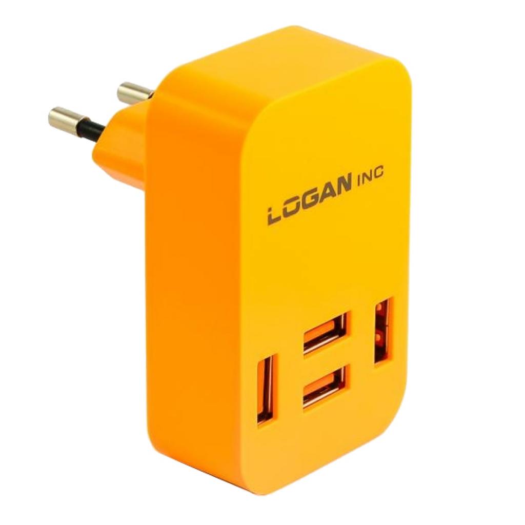 Зарядний пристрій Logan Quad USB Wall Charger 5V 4A (CH-4 Orange)