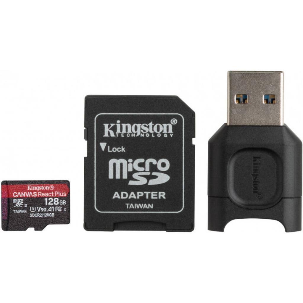 Карта пам'яті Kingston 128GB microSDXC class 10 Canvas React+ (MLPMR2/128GB)