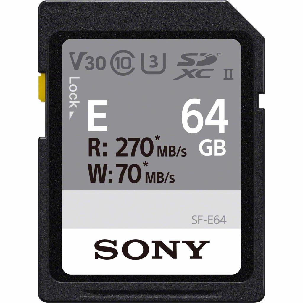 Карта пам'яті Sony 64GB SDXC class 10 UHS-II U3 V30 Entry (SFE64.AE)