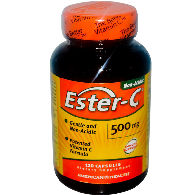 Вітамін American Health Естер-С, Вітамін С, Ester-C, 500 мг, 120 капсул (AMH-16986)