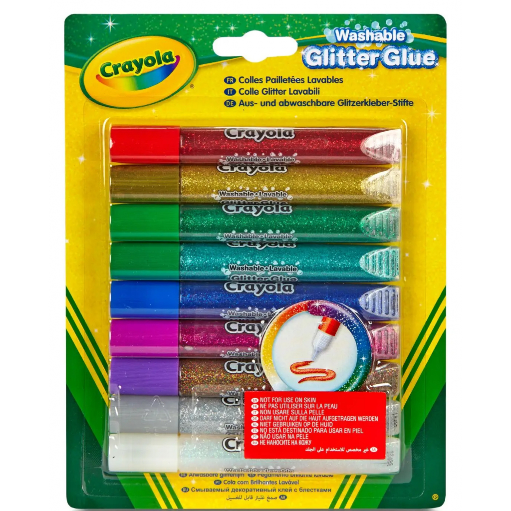 Набір для творчості Crayola Washable клею з блиском 9 шт (256361.012)