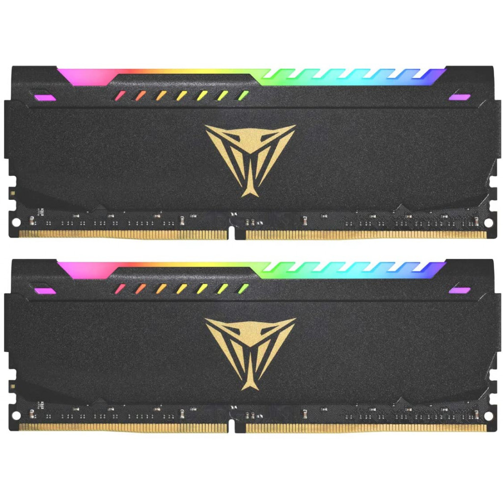 Модуль пам'яті для комп'ютера DDR4 16GB (2x8GB) 3600 MHz Viper Steel RGB Black Patriot (PVSR416G360C0K)