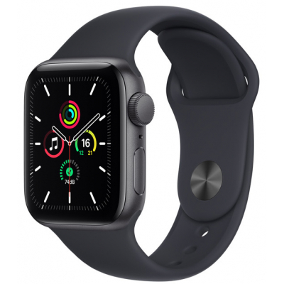 Смарт-годинник Apple Watch SE GPS, 40mm Space Grey Aluminium Case with Midnight S (MKQ13UL/A)