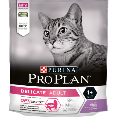 Сухий корм для кішок Purina Pro Plan Delicate Adult 1+ з індичкою 400 г (7613033568671)