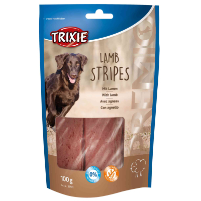 Ласощі для собак Trixie Premio Lamb Stripes ягня 100 г (4011905317410)