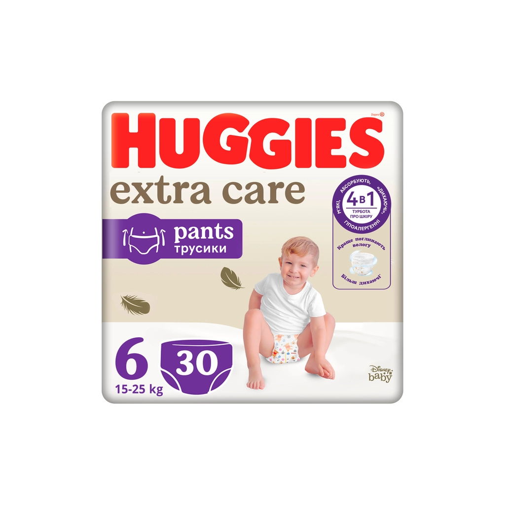 Підгузок Huggies Elite Soft 6 (15-25 кг) Mega 30 шт (5029053582436)