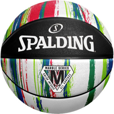 М'яч баскетбольний Spalding Marble Ball чорний, білий, червоний Уні 7 84404Z (689344406558)