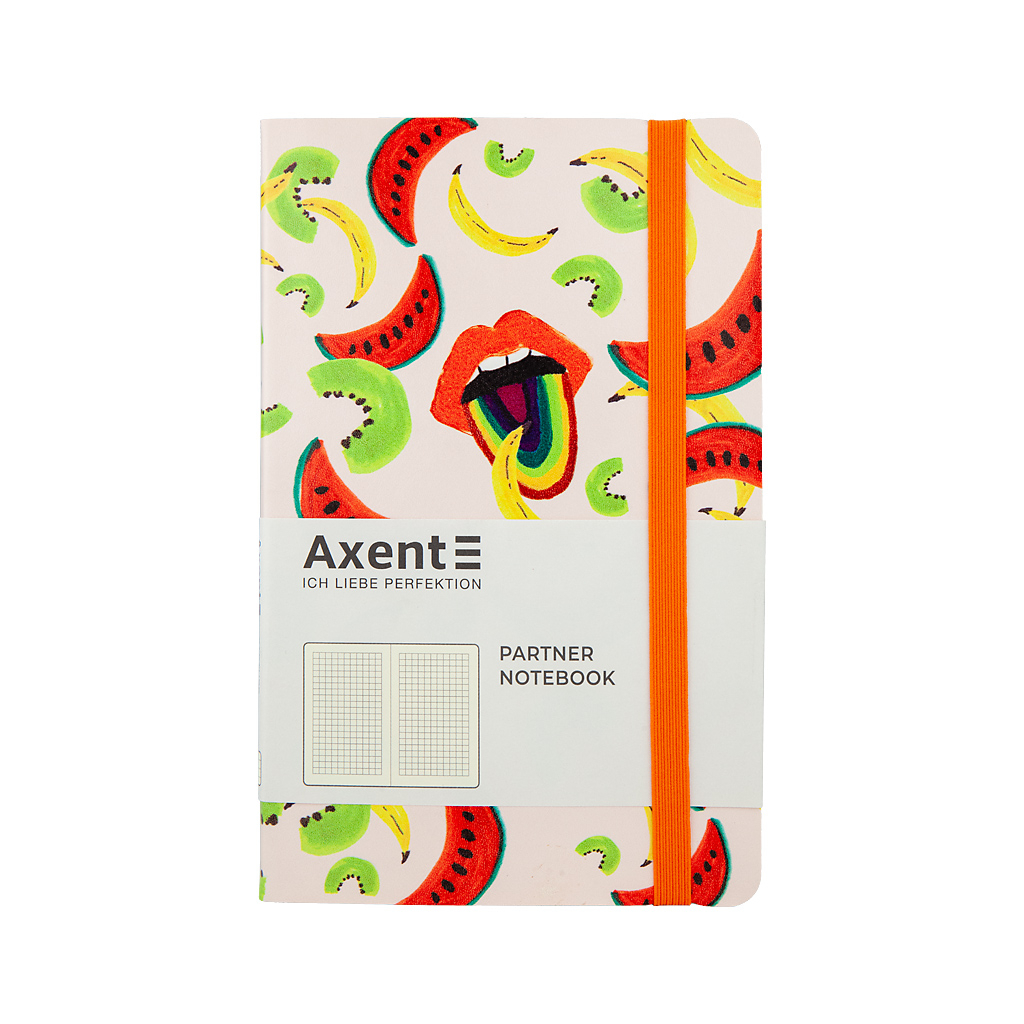 Книга записна Axent Partner BBH Soft 125x195 мм 96 аркушів в клітинку Fruits (8212-03-A)