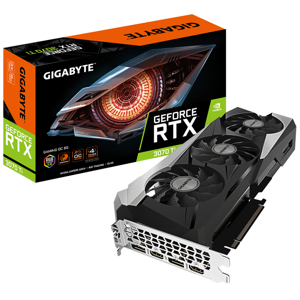 Відеокарта GIGABYTE GeForce RTX3070 Ti 8Gb GAMING OC (GV-N307TGAMING OC-8GD)