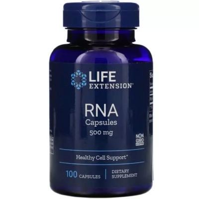 Вітамінно-мінеральний комплекс Life Extension Рибонуклеїнова кислота, RNA Capsules, 500 мг, 100 капсул (LEX-07010)