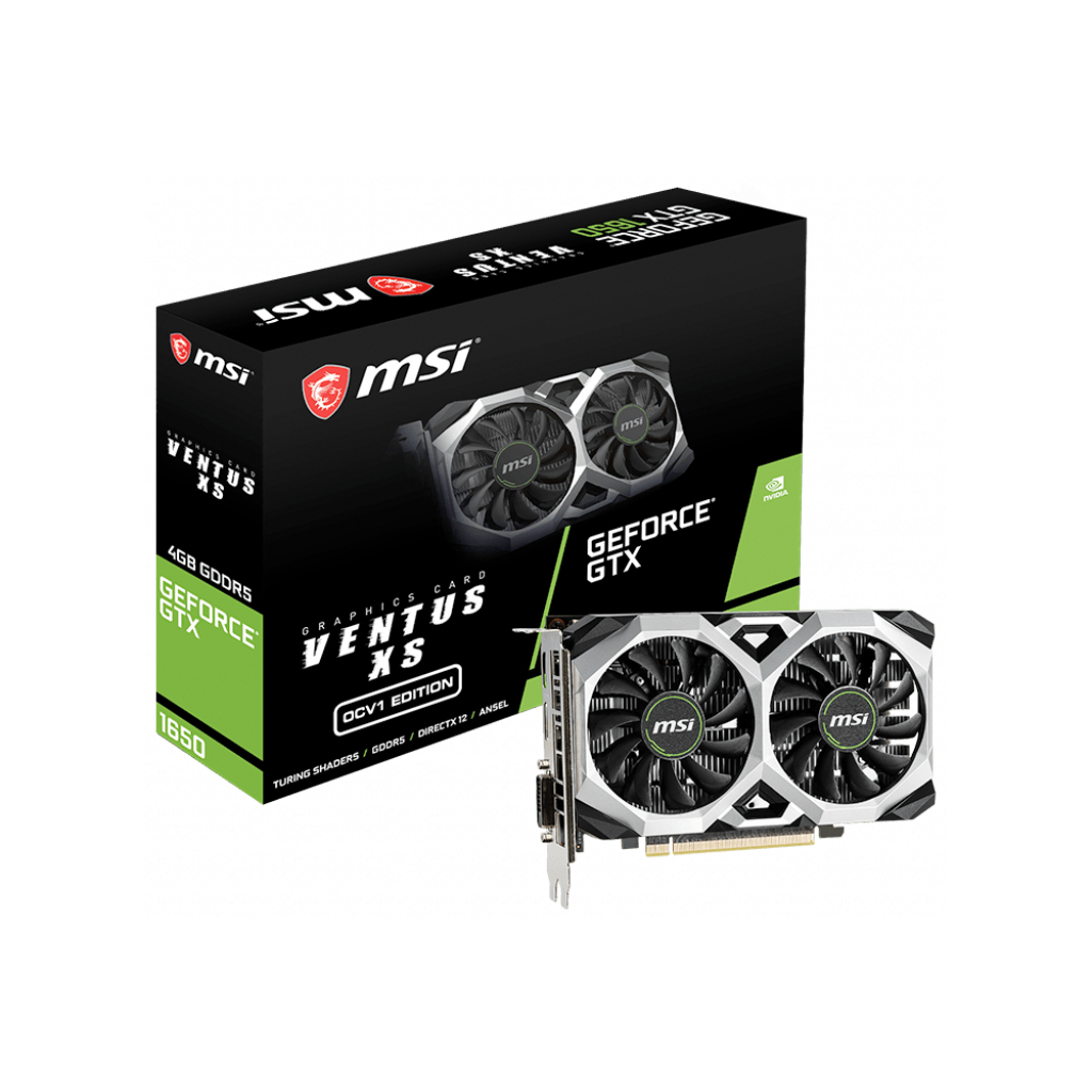 Відеокарта MSI GeForce GTX1650 4096Mb VENTUS XS OC (GTX 1650 VENTUS XS 4G OCV1)