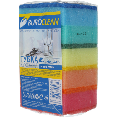 Губки кухонні Buroclean EuroStandart 5 шт. (4823078910813)