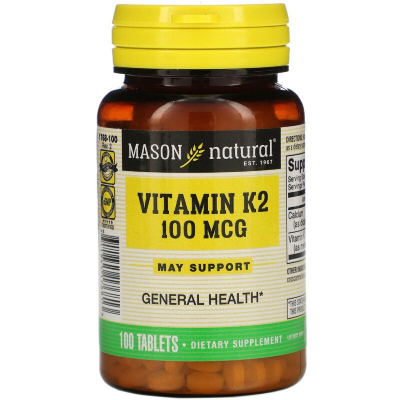 Вітамін Mason Natural Вітамін K2 100 мкг, Vitamin K2, 100 таблеток (MAV17681)