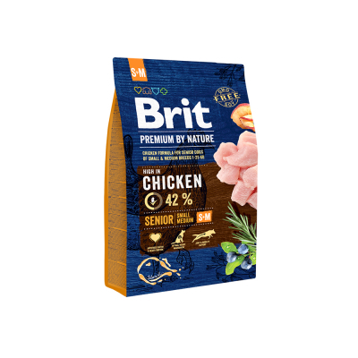 Сухий корм для собак Brit Premium Dog Senior S+M 3 кг (8595602526390)