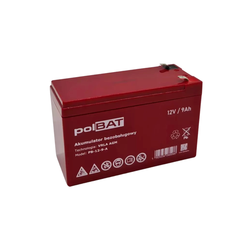 Батарея до ДБЖ polBAT AGM 12V-9Ah (PB-12-9-A)