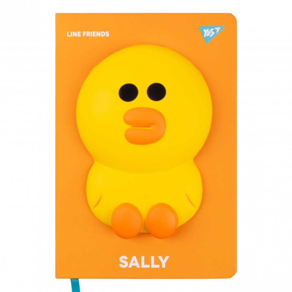 Блокнот Yes сквіш Line Friends Sally А5 140 х 200 128 аркушів Лінія / клітинка (151787)