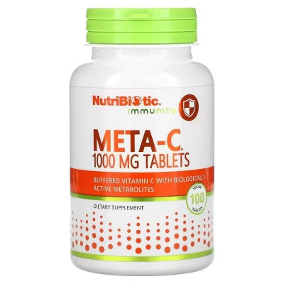 Вітамін NutriBiotic Буферизований вітамін С з метаболітами, 1000 мг, Meta-C, Immun (NBC-00185)