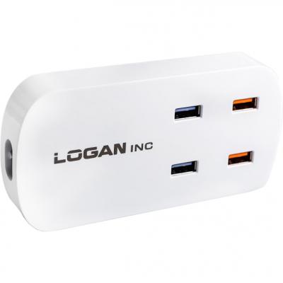 Зарядний пристрій Logan Quad USB Wall Charger 5V 4A (CHC-4 White)