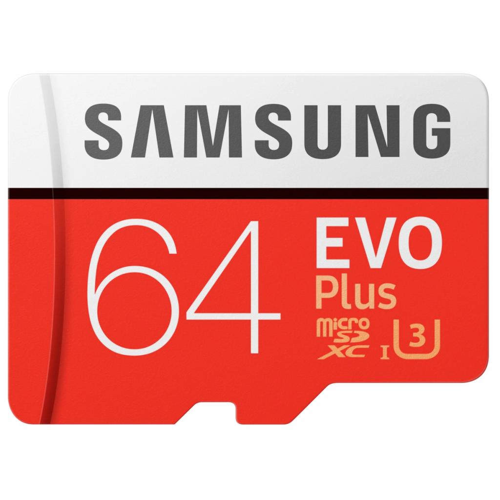 Карта пам'яті Samsung 64GB microSDXC class 10 UHS-I EVO PLUS (act_MB-MC64GA/RU)