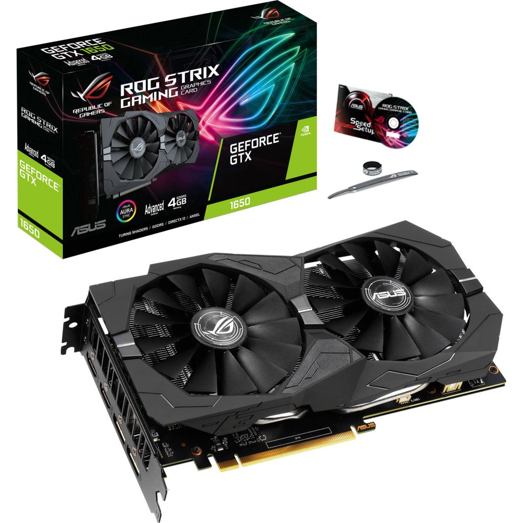 Відеокарта ASUS GeForce GTX1650 4096Mb ROG STRIX Advanced GAMING (ROG-STRIX-GTX1650-A4G-GAMING)