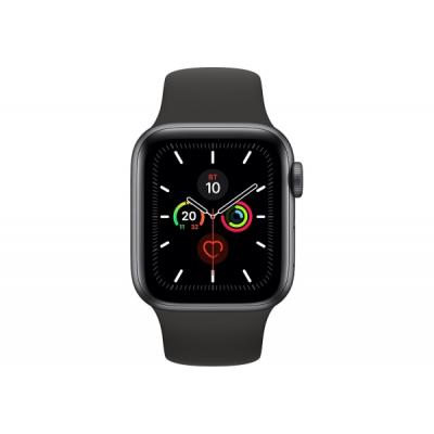 Смарт-годинник Apple Watch Series 5 GPS, 44mm Space Grey Aluminium Case with Blac (MWVF2UL/A)