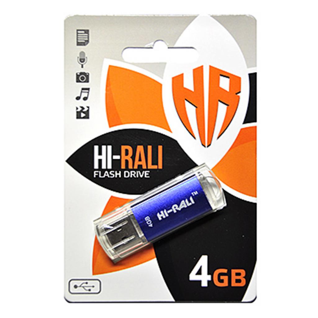 USB флеш накопичувач Hi-Rali 4GB Rocket Series Blue USB 2.0 (HI-4GBVCBL)