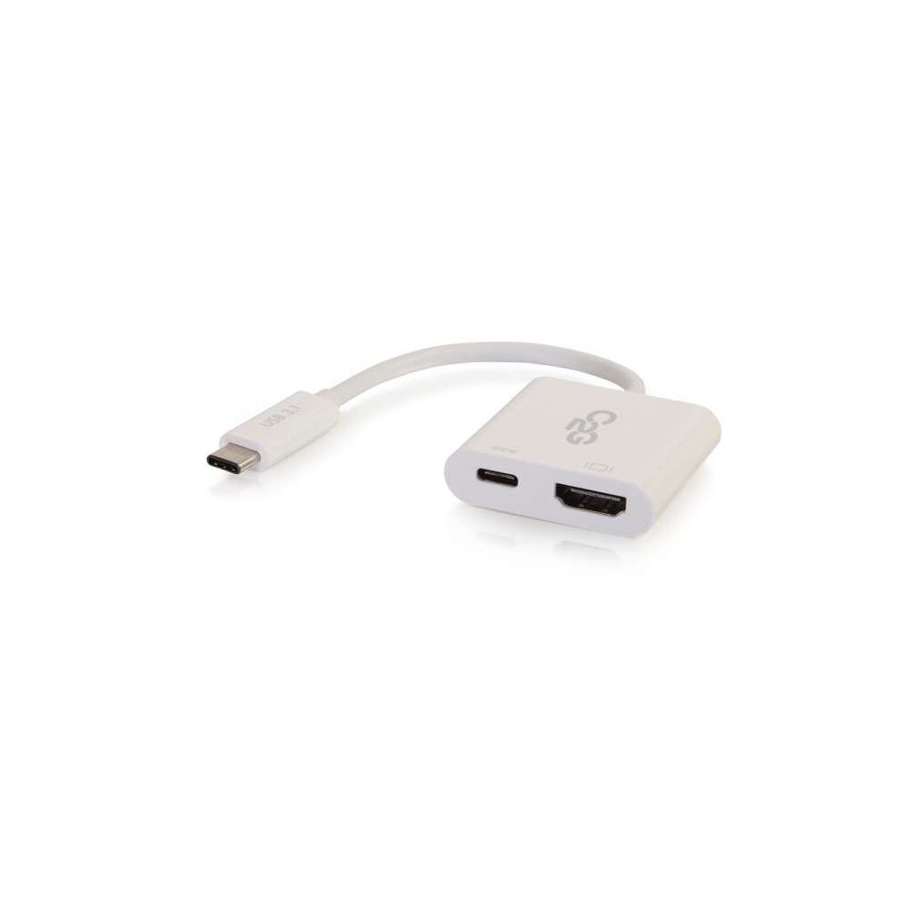 Перехідник C2G USB-C to HDMI USB-C white (CG80493)