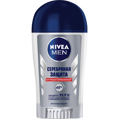 Антиперспірант Nivea Men Silver Срібний захист стік 40 мл (42179306)