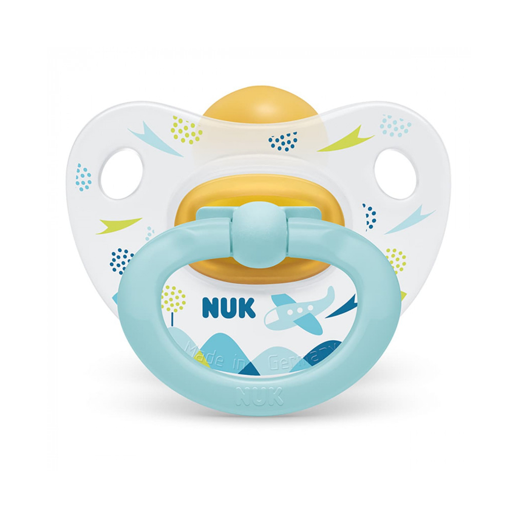 Пустушка Nuk Happy Kids Літак 18+ міс. салатова (3952339)