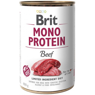 Консерви для собак Brit Mono Protein з яловичиною 400 г (8595602529766)