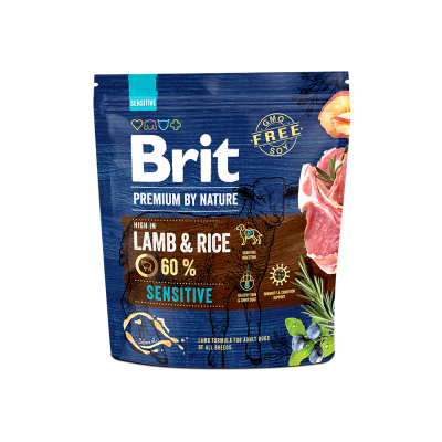 Сухий корм для собак Brit Premium Dog Sensitive Lamb 1 кг (8595602526611)