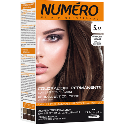 Фарба для волосся Brelil Numero 5.38 - Chocolate Light Brown 140 мл (8011935081356)