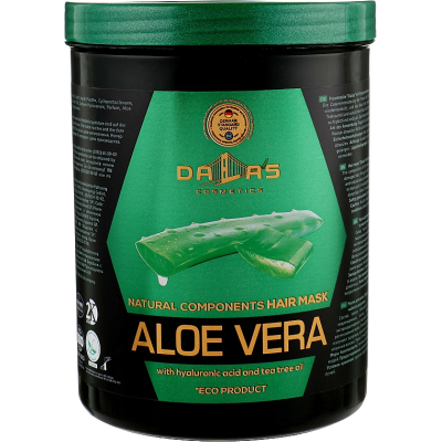 Маска для волосся Dalas Aloe Vera з гіалуроновою кислотою, натуральним соком алое й олією чайного дерева 1000 мл (4260637729149)