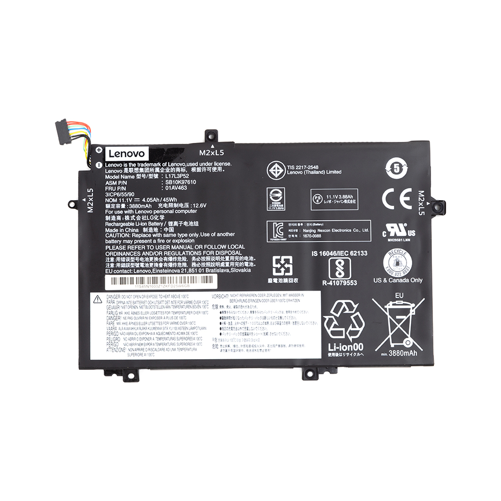 Акумулятор до ноутбука Lenovo ThinkPad L480 (L17C3P52) 11.1V 4050mAh (NB481279)