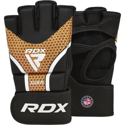 Рукавички для MMA RDX Aura Plus T-17 Black Golden L (GGR-T17BGL-L+)