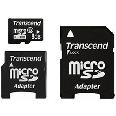 Карта пам'яті 8Gb microSDHC class 6 Transcend (TS8GUSDHC6-2)