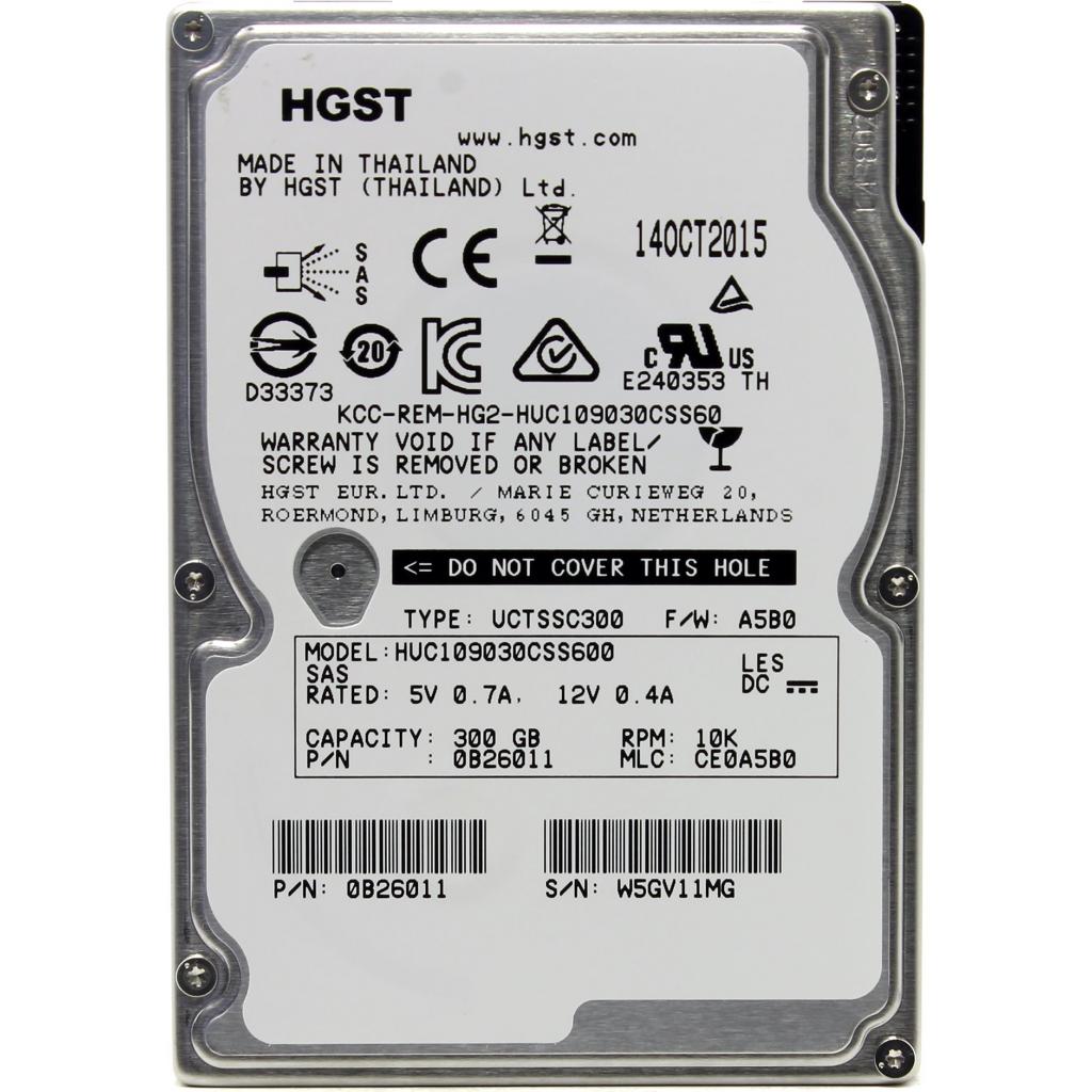 Жорсткий диск для сервера 300GB WDC Hitachi HGST (0B26011 / HUC109030CSS600)