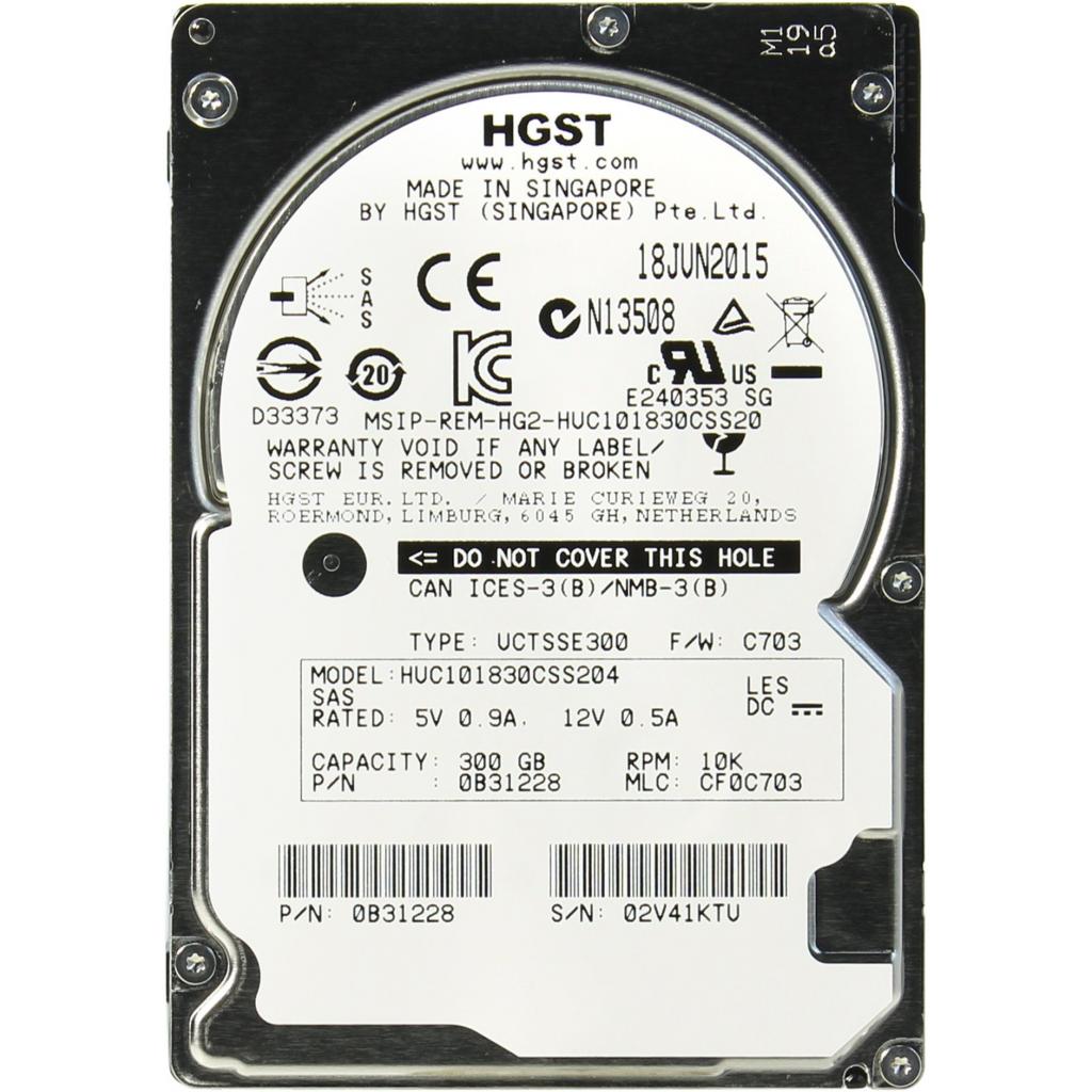 Жорсткий диск для сервера 300GB WDC Hitachi HGST (0B31228 / HUC101830CSS204)