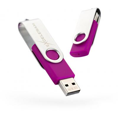 USB флеш накопичувач eXceleram 32GB P1 Series Silver/Purple USB 2.0 (EXP1U2SIPU32)