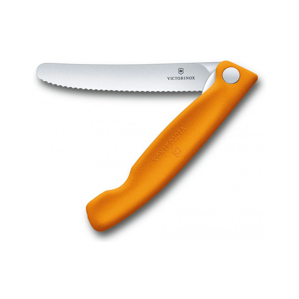 Кухонний ніж Victorinox SwissClassic Foldable Paring 11 см Serrated Orange (6.7836.F9B)