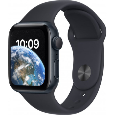 Смарт-годинник Apple Watch SE 2022 GPS 40mm Midnight Aluminium Case with Midnight Sport Band - Regular (MNJT3UL/A)