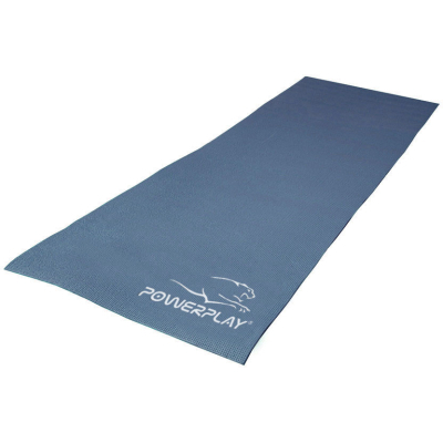 Килимок для йоги PowerPlay PVC Yoga Mat 173 x 61 x 0.6 см Темно-синій (PP_4010_Navy_(173*0,6))