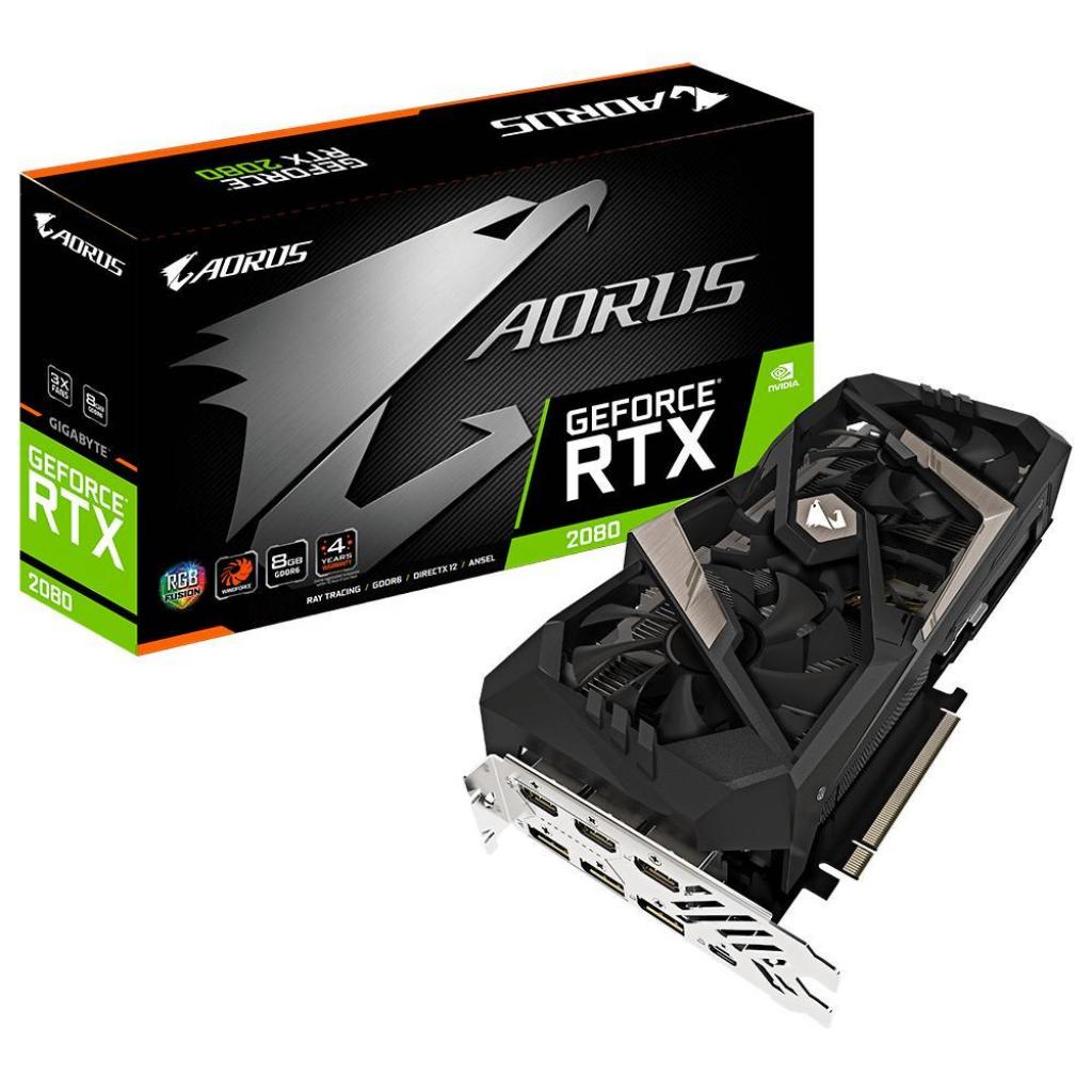 Відеокарта GIGABYTE GeForce RTX2080 8192Mb AORUS (GV-N2080AORUS-8GC)