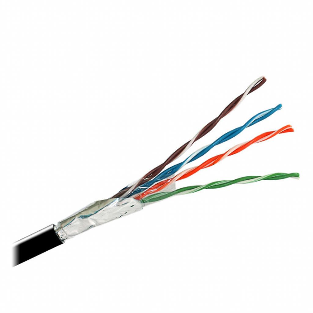 Кабель мережевий Kingda UTP 305м, cat 5e, CU, 4 pairs, 24AWG, PE, outside, black (KDUT8013)