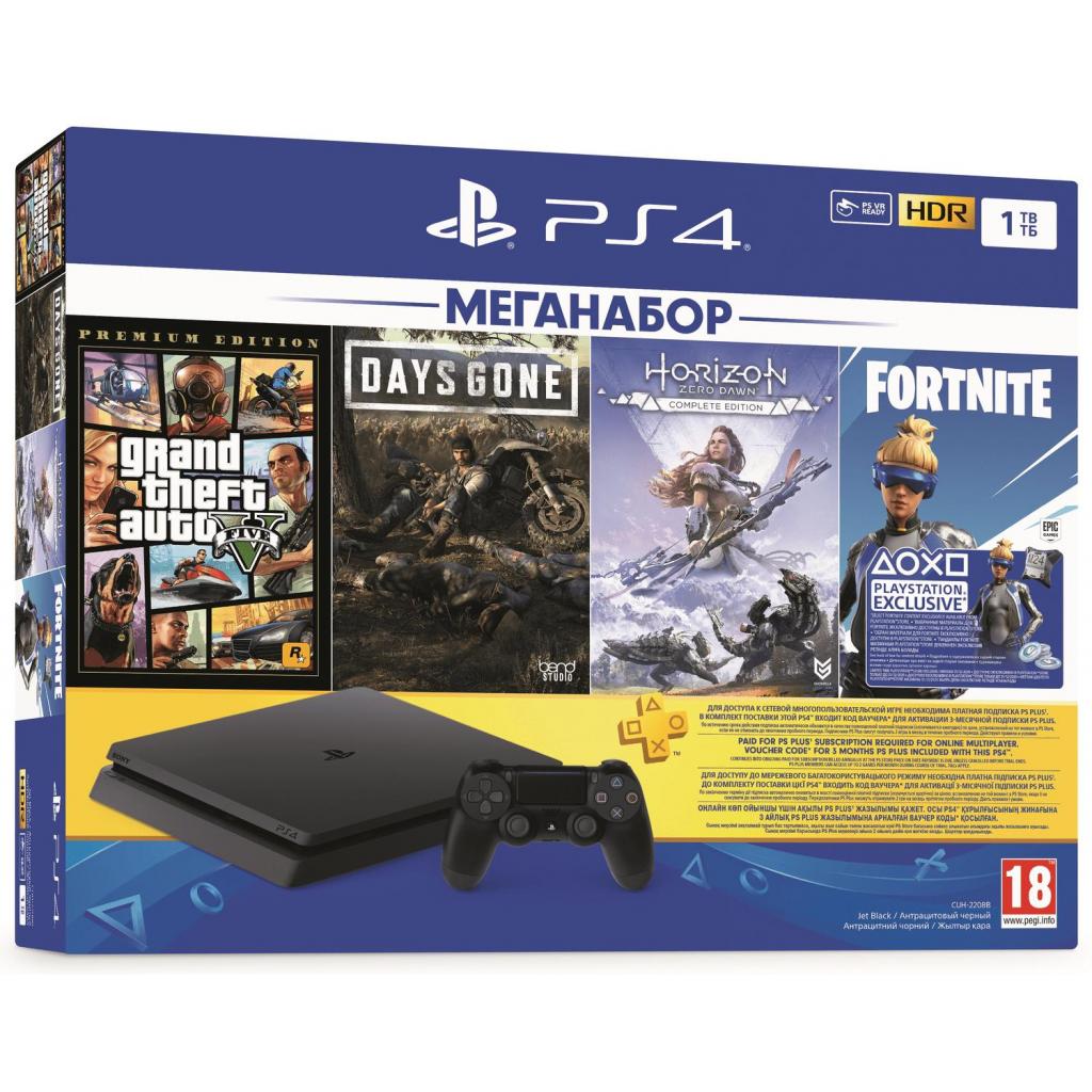 Ігрова консоль Sony PlayStation 4 1ТВ в комплекті з 3 іграми (9343301)