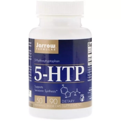 Амінокислота Jarrow Formulas 5-HTP (гідроксітріптофана), 50 мг, 90 вегетаріанських капсул (JRW-15044)