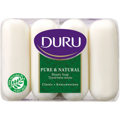 Тверде мило Duru Pure & Natural Класичне 4 х 85 г (8690506429331)