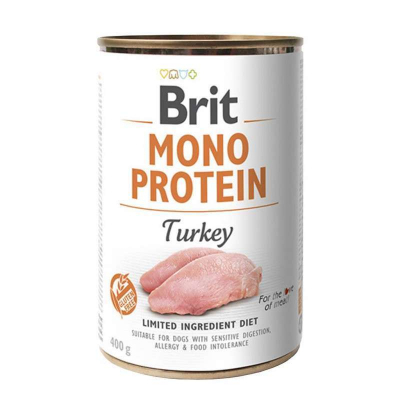 Консерви для собак Brit Mono Protein з індичкою 400 г (8595602525393)