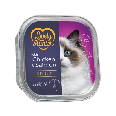 Вологий корм для кішок Lovely Hunter With chicken and salmon for adult cats 85 г (LHU45711)